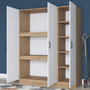 Hanah Home Armario BA105 - 2412 Nogal y Blanco